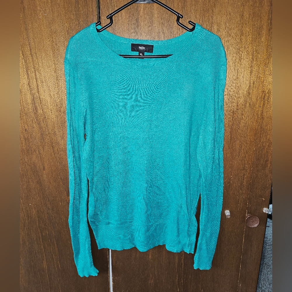 Mossimo Supply Co. Teal Crewneck Sweater